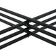 Azik Accent Table | 16" Round White Marble-Look Glass Top | Black Iron