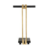Dani Side End Table | 13" Square Top | C Shape | Black Marble | Gold