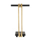 Dani Side End Table | 13" Square Top | C Shape | Black Marble | Gold