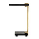 Dani Side End Table | 13" Square Top | C Shape | Black Marble | Gold