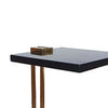 Dani Side End Table | Square Black Marble Top & Base | C Shape | 13"