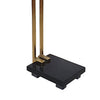 Dani Side End Table | Square Black Marble Top & Base | C Shape | 13"