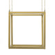 Hanging Open Plant Shelf with Chain | 20" Square Gold Iron Frame