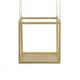 Hanging Open Plant Shelf with Chain | 20" Square Gold Iron Frame