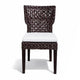 Dining Side Chair | Rattan Woven Seat & Back | Modern Black Wood Frame