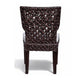 Dining Side Chair | Rattan Woven Seat & Back | Modern Black Wood Frame