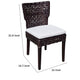 Dining Side Chair | Rattan Woven Seat & Back | Modern Black Wood Frame