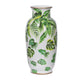 Jesu Decorative Botanical Flamingo Vase | White Green Porcelain | 16"