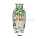 Jesu Decorative Botanical Flamingo Vase | White Green Porcelain | 16"