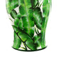 Jesu Temple Jar with Lid | White Green Palm Leaf Accent | 18" Porcelain
