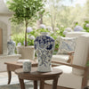 Rayn Decorative Urn | Blue White Chinoiserie Art | 24" Porcelain