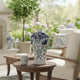 Rayn Decorative Urn | Blue White Chinoiserie Art | 24" Porcelain