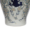 Rayn Ginger Jar with Lid | Blue White Chinoiserie Art | 23" Porcelain