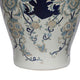 Rayn Ginger Jar with Lid | Blue White Chinoiserie Art | 23" Porcelain