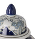 Rayn Ginger Jar with Lid | Blue White Chinoiserie Art | 17" Porcelain