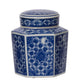 Porcelain Decorative Jars with Lid Set of 3 | Blue White Chinoiserie |6"