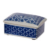 Porcelain Decorative Storage Boxes Set of 3 | Blue White Chinoiserie Art