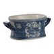 Porcelain Decorative Planter Pots Set of 2 | White Blue | 20, 14"