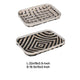 Mona Organic Wash Trays Set of 2 | White Black Bamboo Woven Patterns