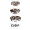 Mona Organic Wash Trays Set of 3 | White Black Bamboo Woven Patterns