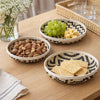 Mona Organic Wash Trays Set of 3 | White Black Bamboo Woven Patterns