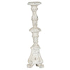 Jewa Vintage Pillar Candle Holder | 25" Distressed White Magnesia