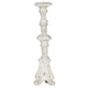 Jewa Vintage Pillar Candle Holder | 25" Distressed White Magnesia