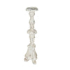 Jewa Vintage Pillar Candle Holder | 25" Distressed White Magnesia