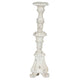 Jewa Vintage Pillar Candle Holder | 25" Distressed White Magnesia