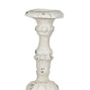 Jewa Vintage Pillar Candle Holder | 25" Distressed White Magnesia