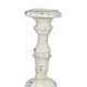 Jewa Vintage Pillar Candle Holder | 25" Distressed White Magnesia