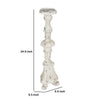 Jewa Vintage Pillar Candle Holder | 25" Distressed White Magnesia