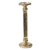 Candle Holder | Antique Gold Tabletop Accent | 14" Keyhole Stem
