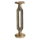 Candle Holder | Antique Gold Tabletop Accent | 14" Keyhole Stem