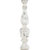 Jewa Vintage Pillar Candle Holder | 28" Speckled White Magnesia