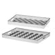 Set of 2 Serving Trays | Black & White Checkered & Chevron Pattern
