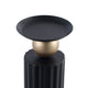 Lemo Candle Holder | Gold Sphere Accent | 18" Black Iron Column Pillar