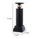 Lemo Candle Holder | Gold Sphere Accent | 18" Black Iron Column Pillar