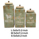 Storage Canister Jars with Wood Lids Set of 3 | Farmhouse Galvanized Iron