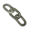 Tabletop Accent Chain Link Sculpture | 14" Natural Off Green Stone