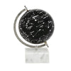 Decorative Constellation Globe | Black | White Marble Base | 12"