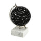 Decorative Constellation Globe | Black | White Marble Base | 12"