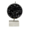 Decorative Constellation Globe | Black | White Marble Base | 12"
