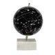 Decorative Constellation Globe | Black | White Marble Base | 12"