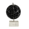 Decorative Constellation Globe | Black | White Marble Base | 12"