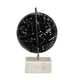 Decorative Constellation Globe | Black | White Marble Base | 12"