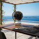 Decorative Constellation Globe | Black | White Marble Base | 12"