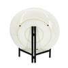 Decorative Charger Plate with Stand | Black & White Ceramic | 18"