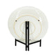 Decorative Charger Plate with Stand | Black & White Ceramic | 18"