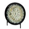Decorative Charger Plate with Stand | Black & White Ceramic | 18"